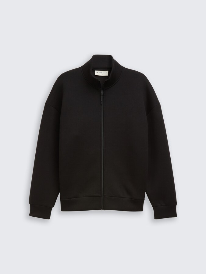Tom Tailor Sweats à capuche Sweat en coton mélangé camel imprimé fantaisiste avec un col à
