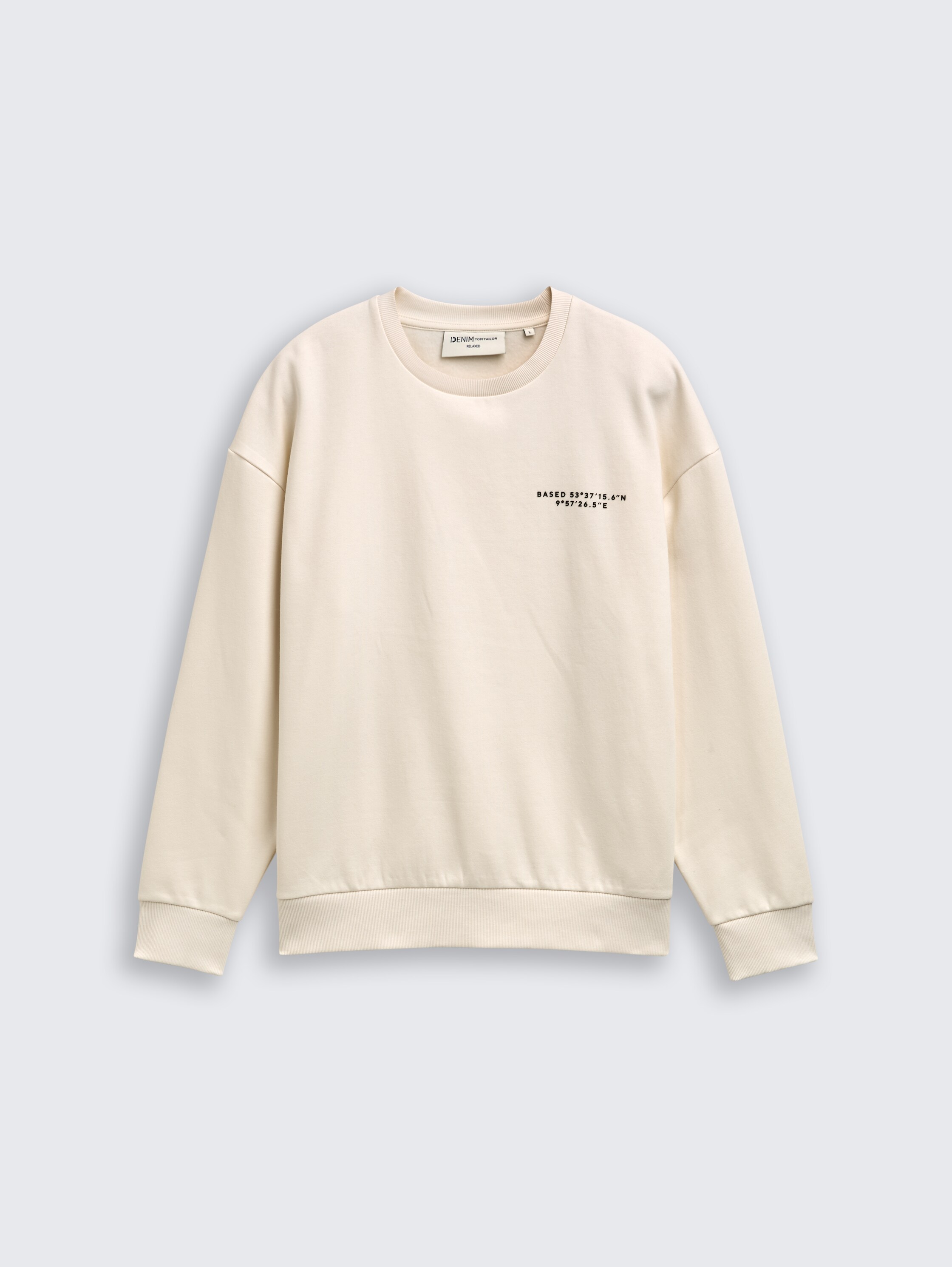 Relaxed sweatshirt met print - wool_white - 