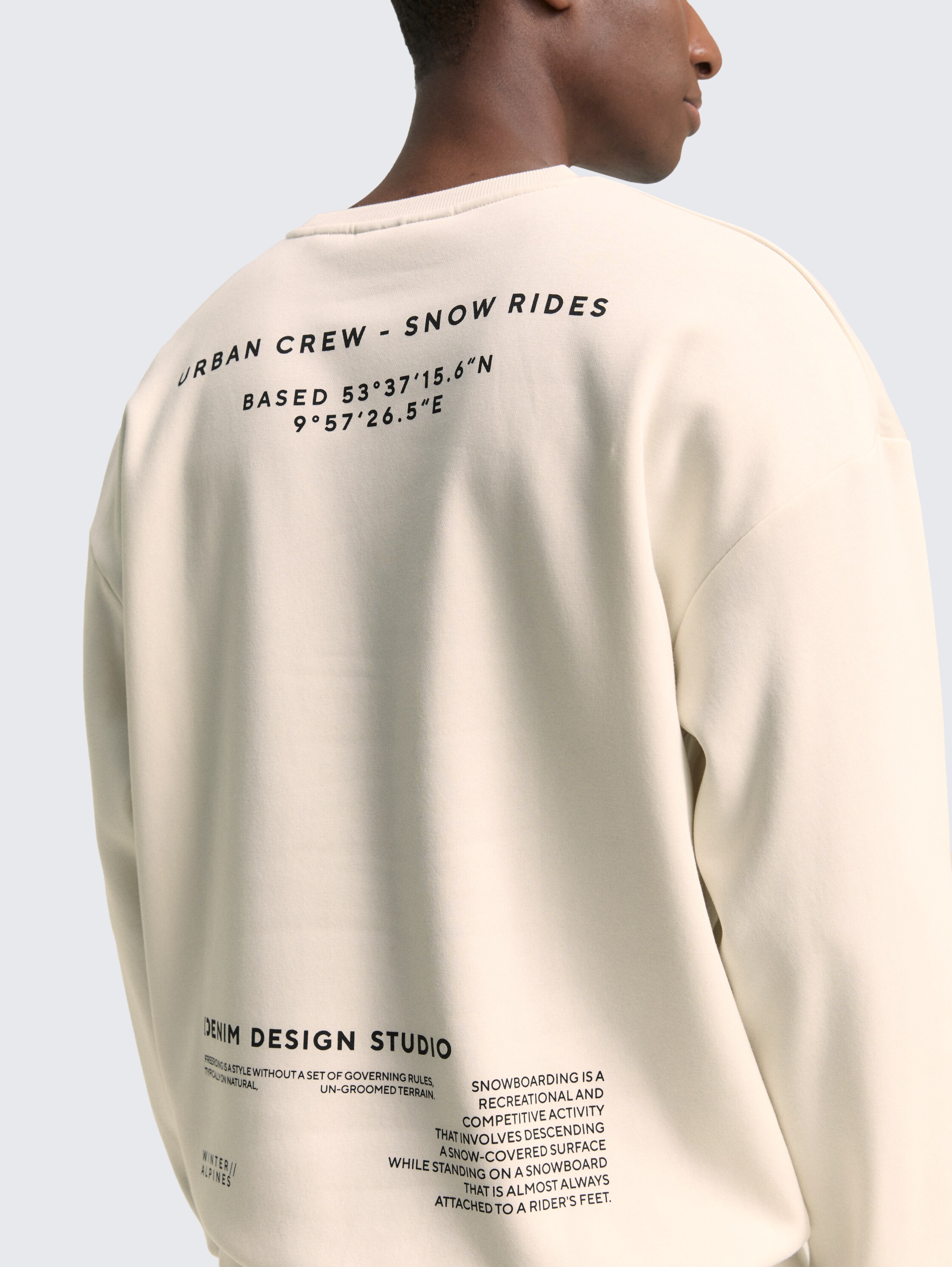 Relaxed sweatshirt met print - wool_white - 