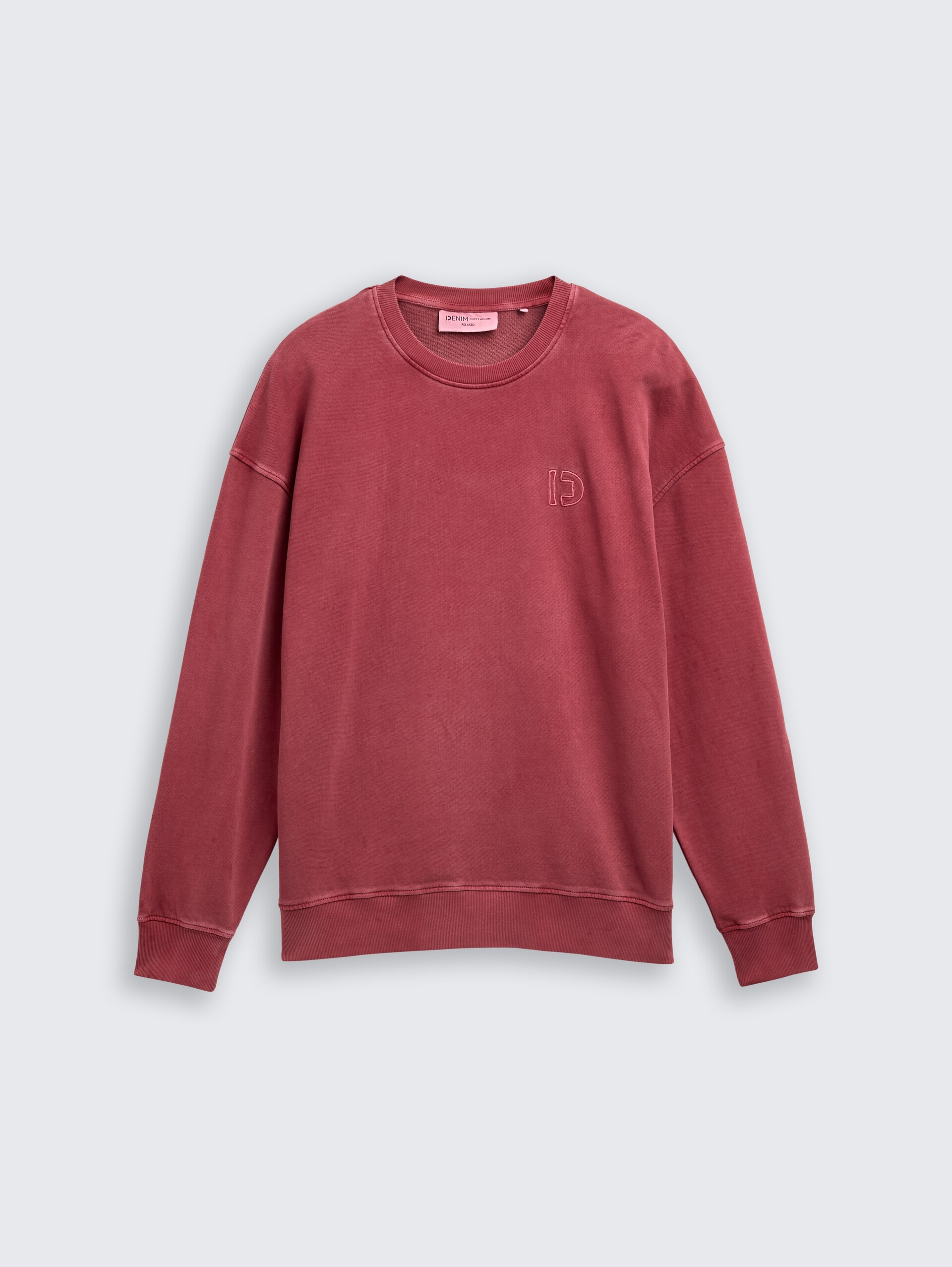 Relaxed Overdyed Sweatshirt - burnt russet - Vorder-Produkt-Ansicht