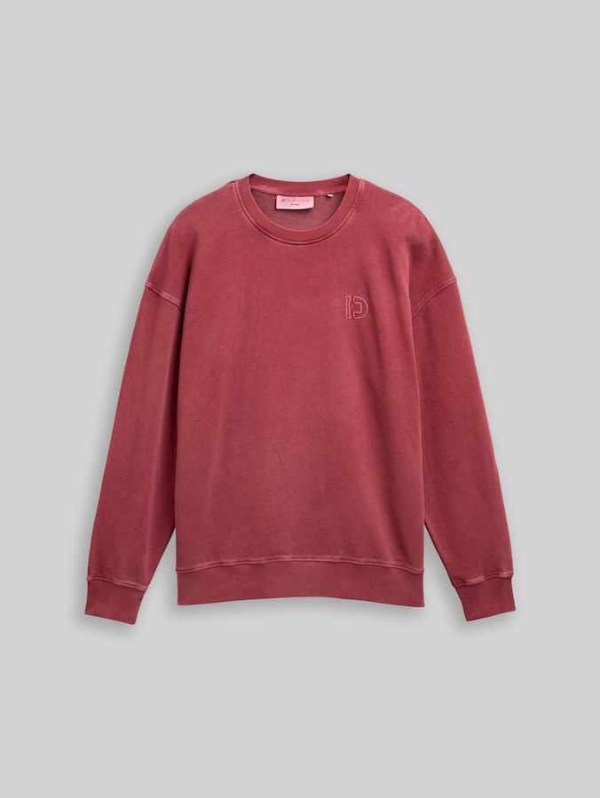 Relaxed Overdyed Sweatshirt von Denim Male, burnt russet
