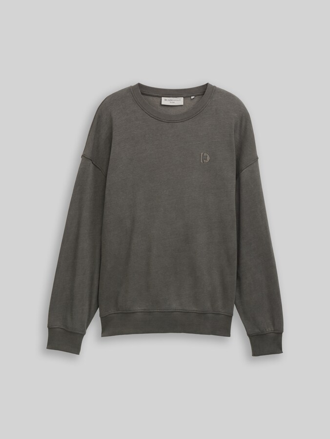 Relaxed Overdyed Sweatshirt von Denim Male, Black