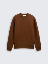 Sweatshirt mit Logo-Badge - Golden Clay - Vorder-Produkt-Ansicht