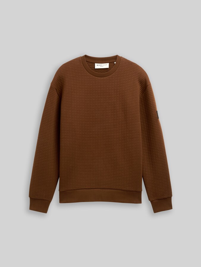 Sweatshirt mit Logo-Badge von Denim Male, Golden Clay