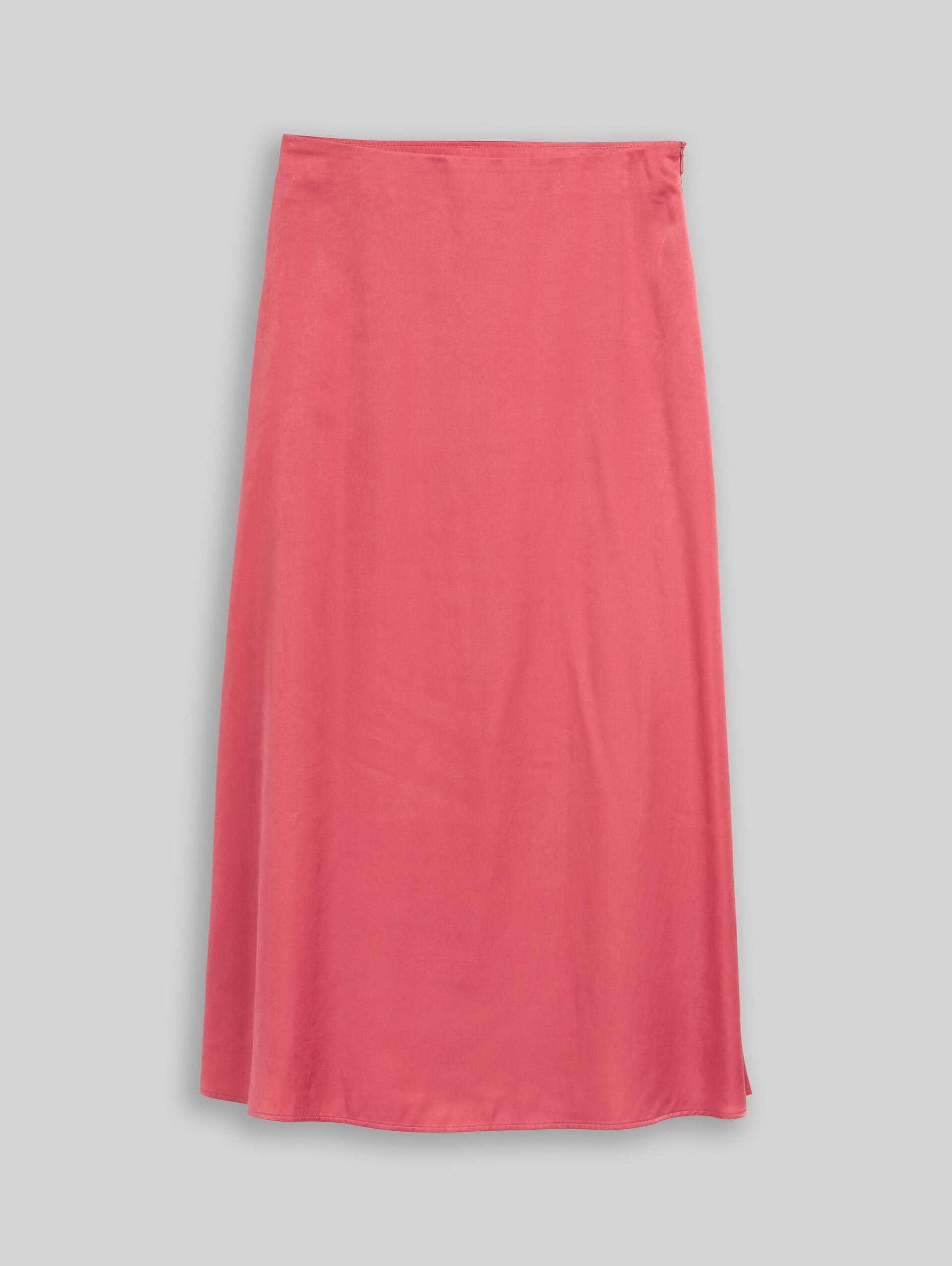 High Waist Satin Midi Skirt - cozy pink - Front product view