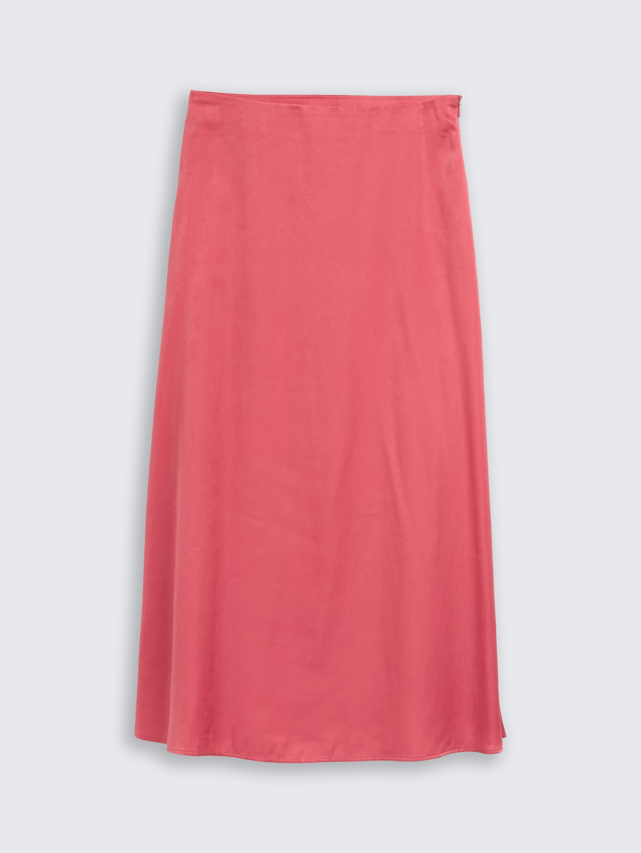 High Waist Satin Midi-Rock - cozy pink - Vorder-Produkt-Ansicht