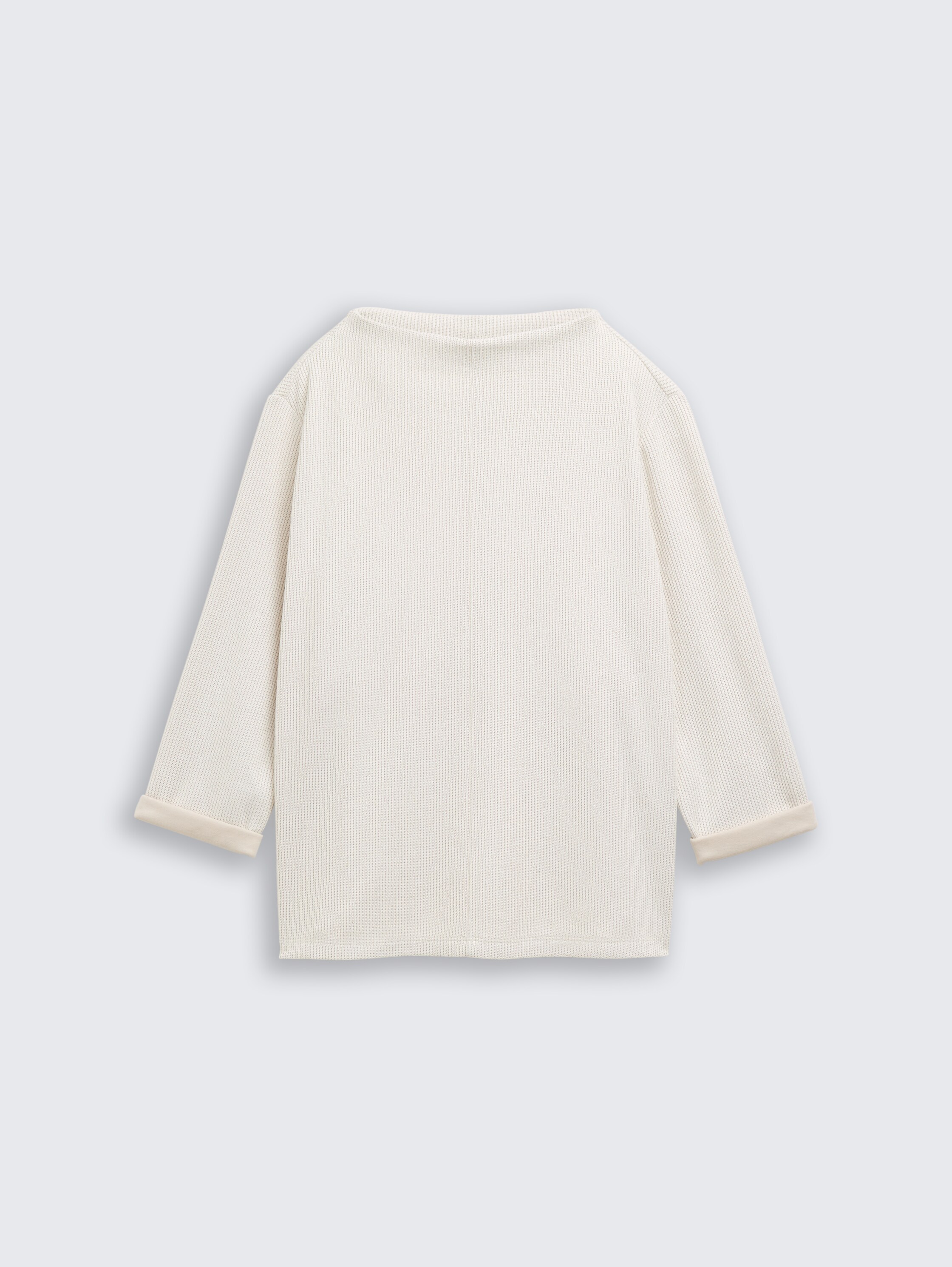 Sweatshirt with stand-up collar - sand_stone_beige_melange - 