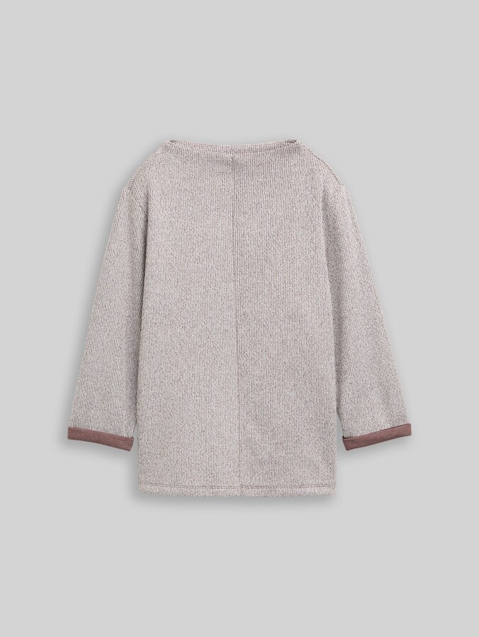 Sweatshirt mit Stehkragen von Women, dark pecan brown melange