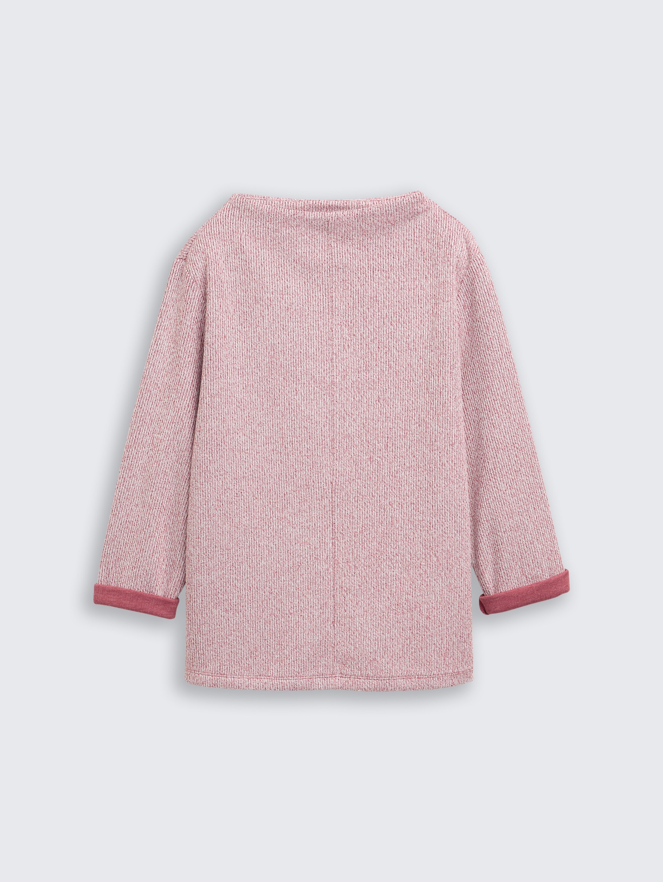 Sweatshirt with stand-up collar - rumba_red_melange - 