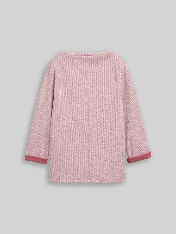 Sweatshirt mit Stehkragen von Women, rumba red melange