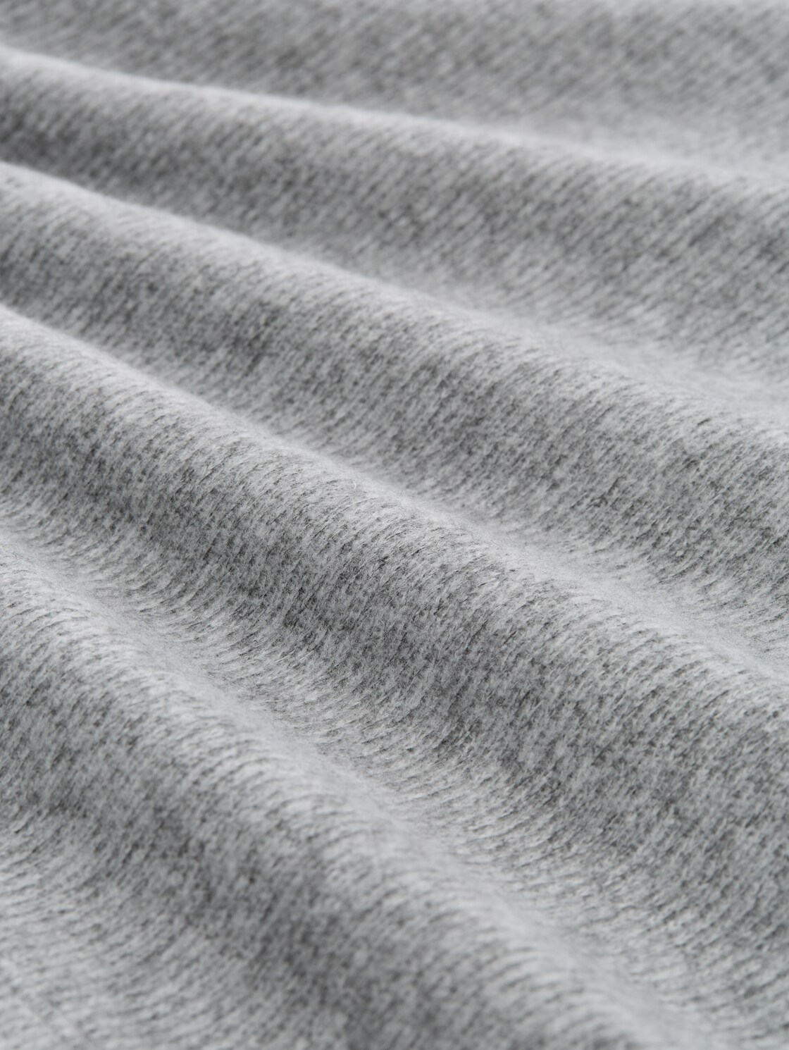 Loose Fit Sweatshirt mit Rollkragen - medium silver grey melange - Material-Ansicht