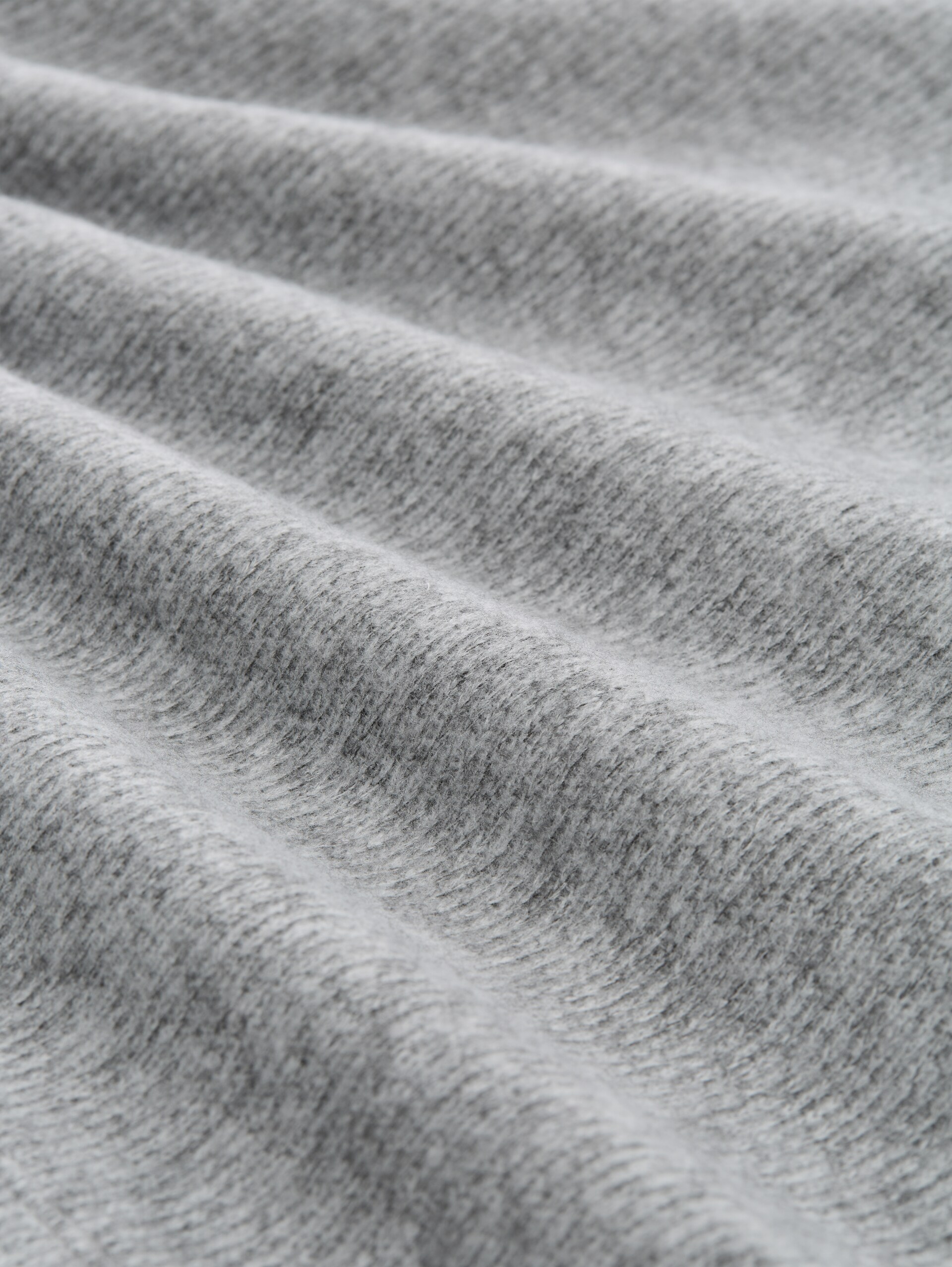 Loose Fit Sweatshirt mit Rollkragen - medium silver grey melange - Material-Ansicht