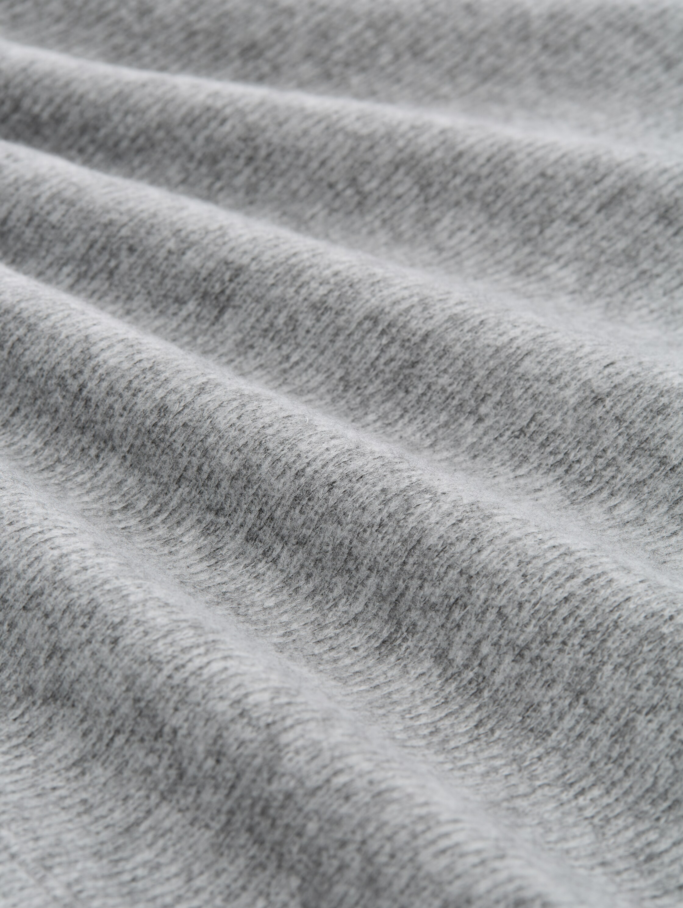 Loose fit sweatshirt met col - medium_silver_grey_melange - 