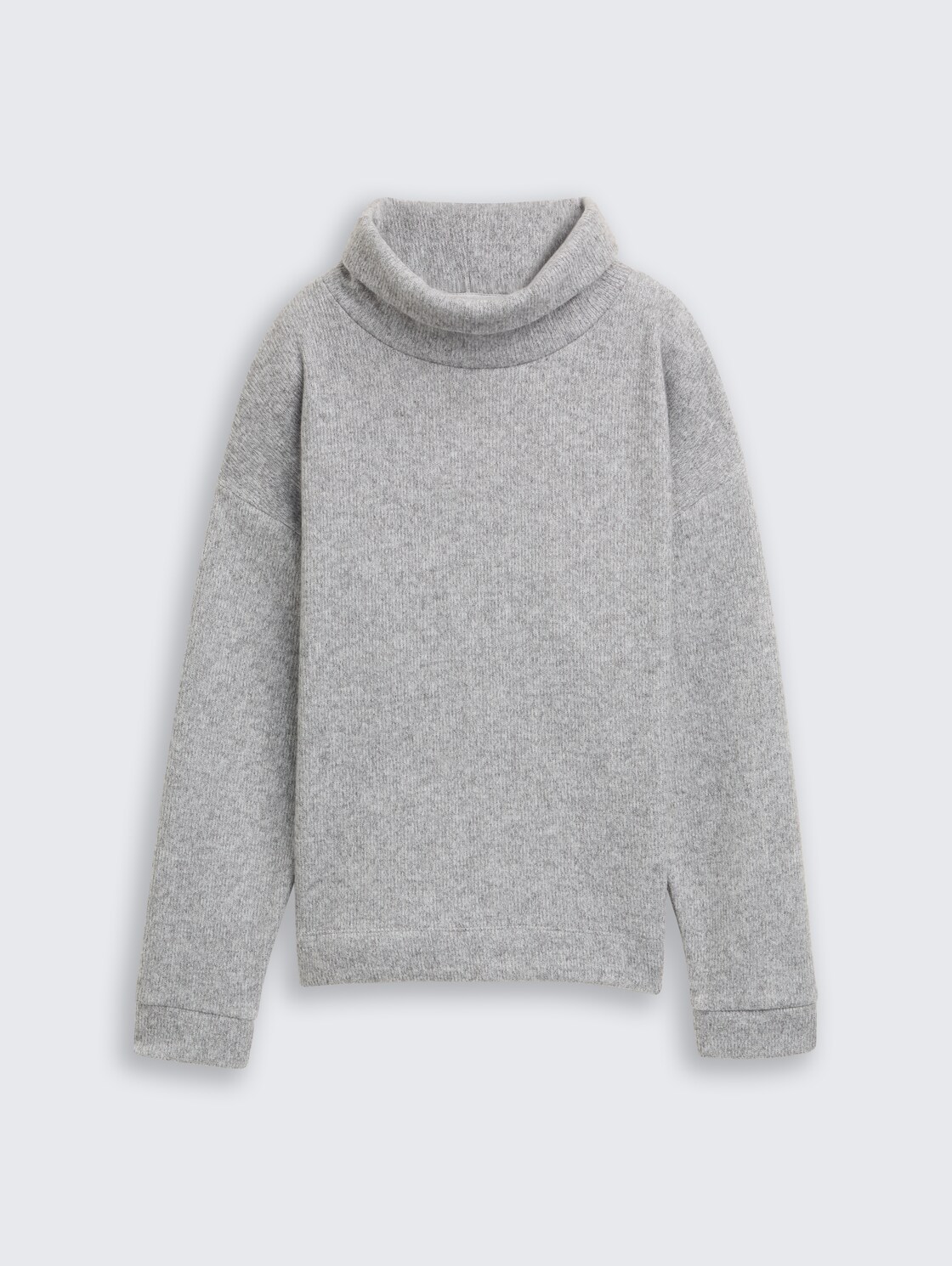 Loose Fit Sweatshirt mit Rollkragen - medium silver grey melange - Vorder-Produkt-Ansicht