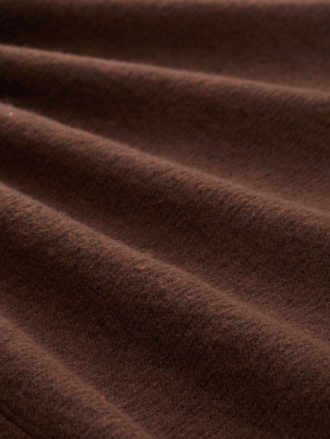 Loose Fit Sweatshirt mit Rollkragen - dark pecan brown melange - Material-Ansicht