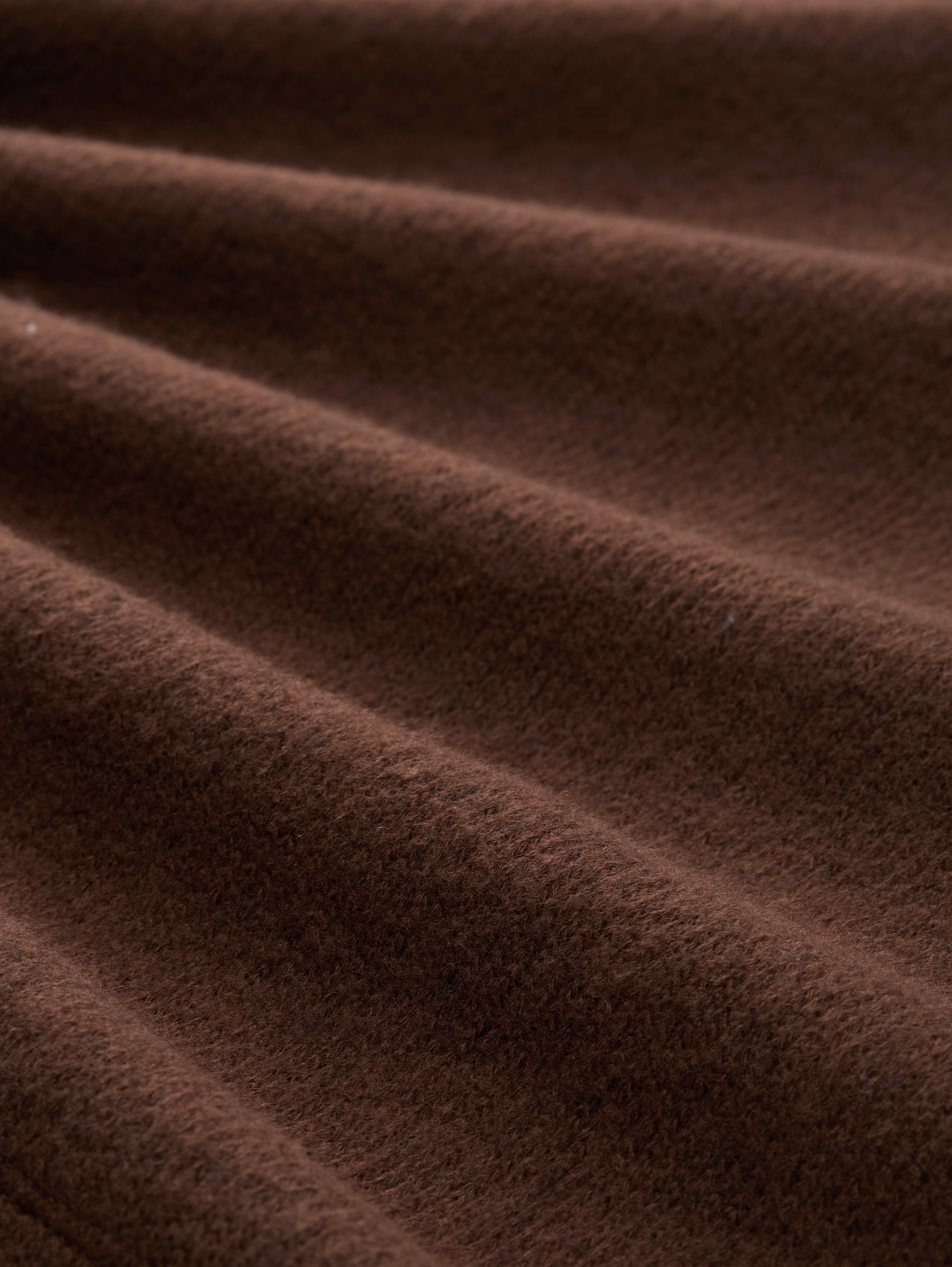 Loose Fit Sweatshirt mit Rollkragen - dark pecan brown melange - Material-Ansicht