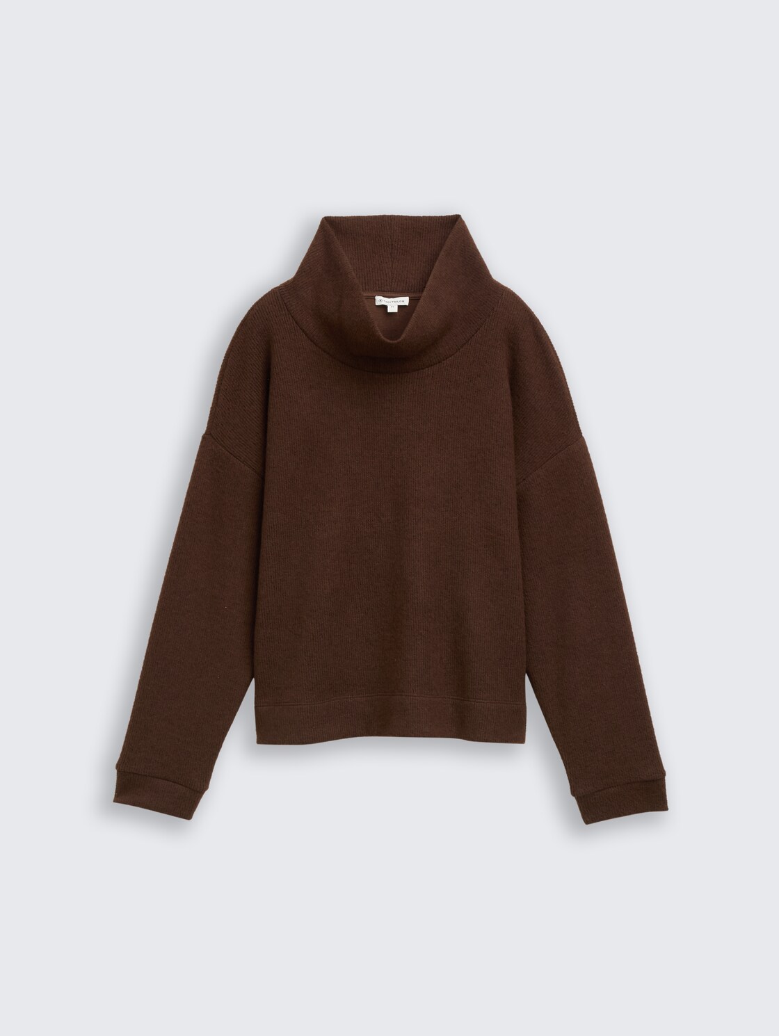 Loose Fit Sweatshirt mit Rollkragen - dark pecan brown melange - Vorder-Produkt-Ansicht