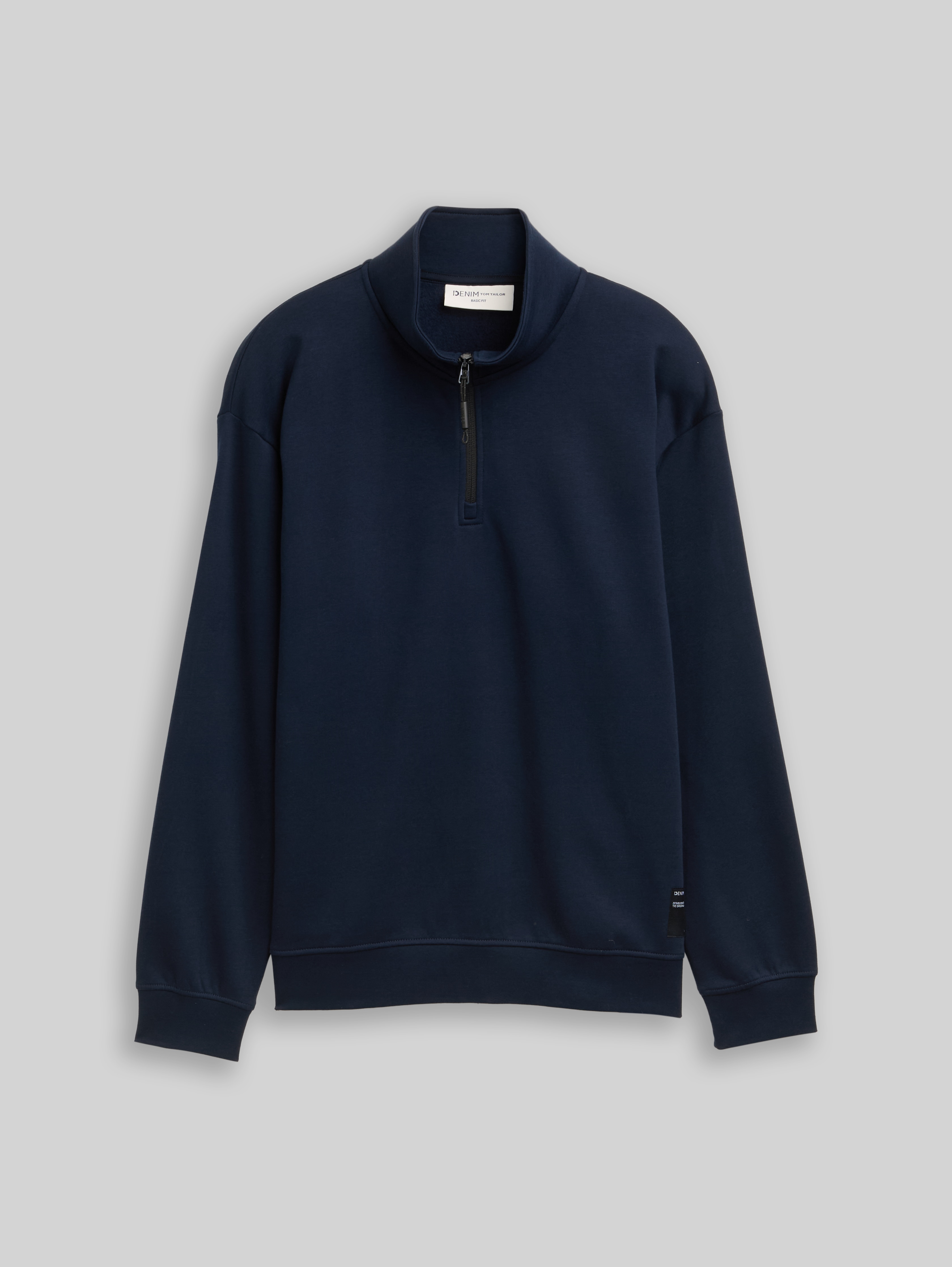 TOM TAILOR DENIM Herren Sweatshirt Relaxed Fit – Colorblock Mit Rückenprint – Aus Weichem Sweat