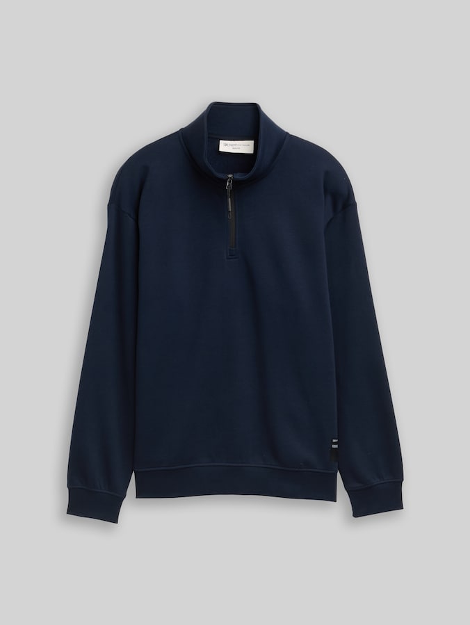 Troyer Sweatshirt mit Logo-Badge von Denim Male, sky captain blue