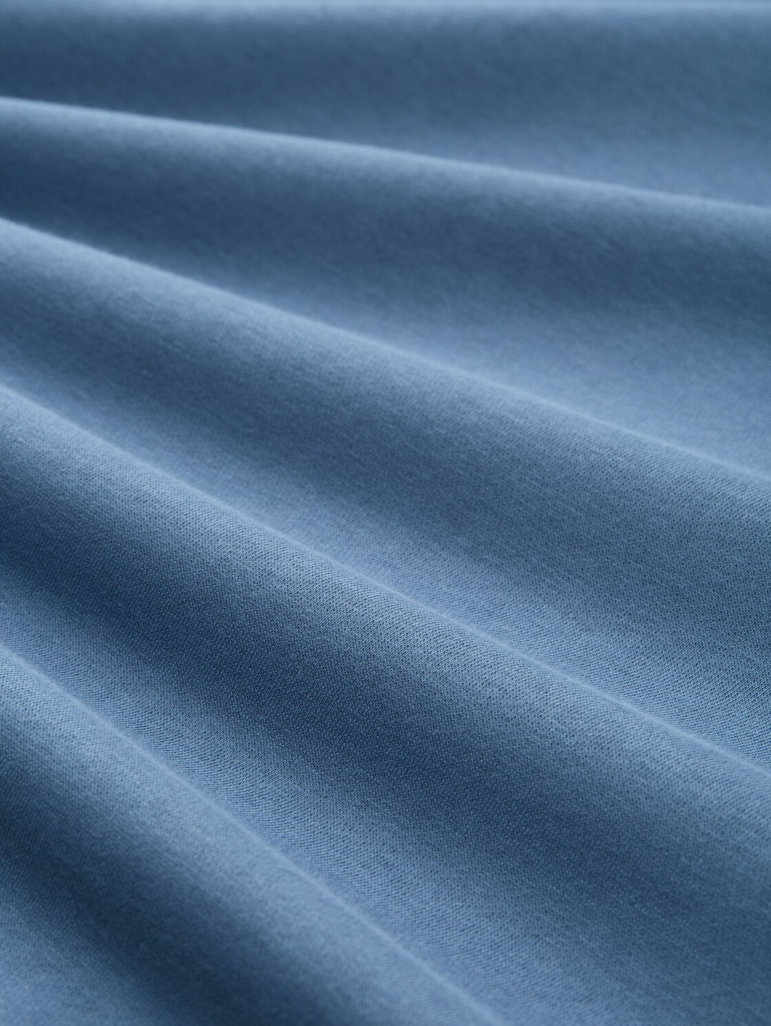 Troyer Sweatshirt mit Logo-Badge - dusty denim blue - Material-Ansicht