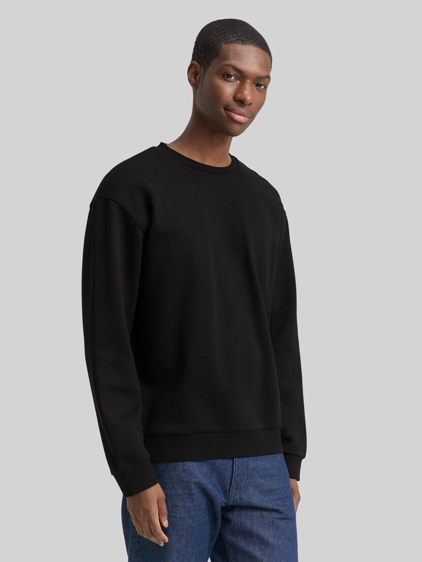 Sweatshirt mit Logo-Badge von Denim Male, Black