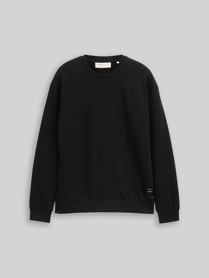 Sweatshirt mit Logo-Badge von Denim Male, Black