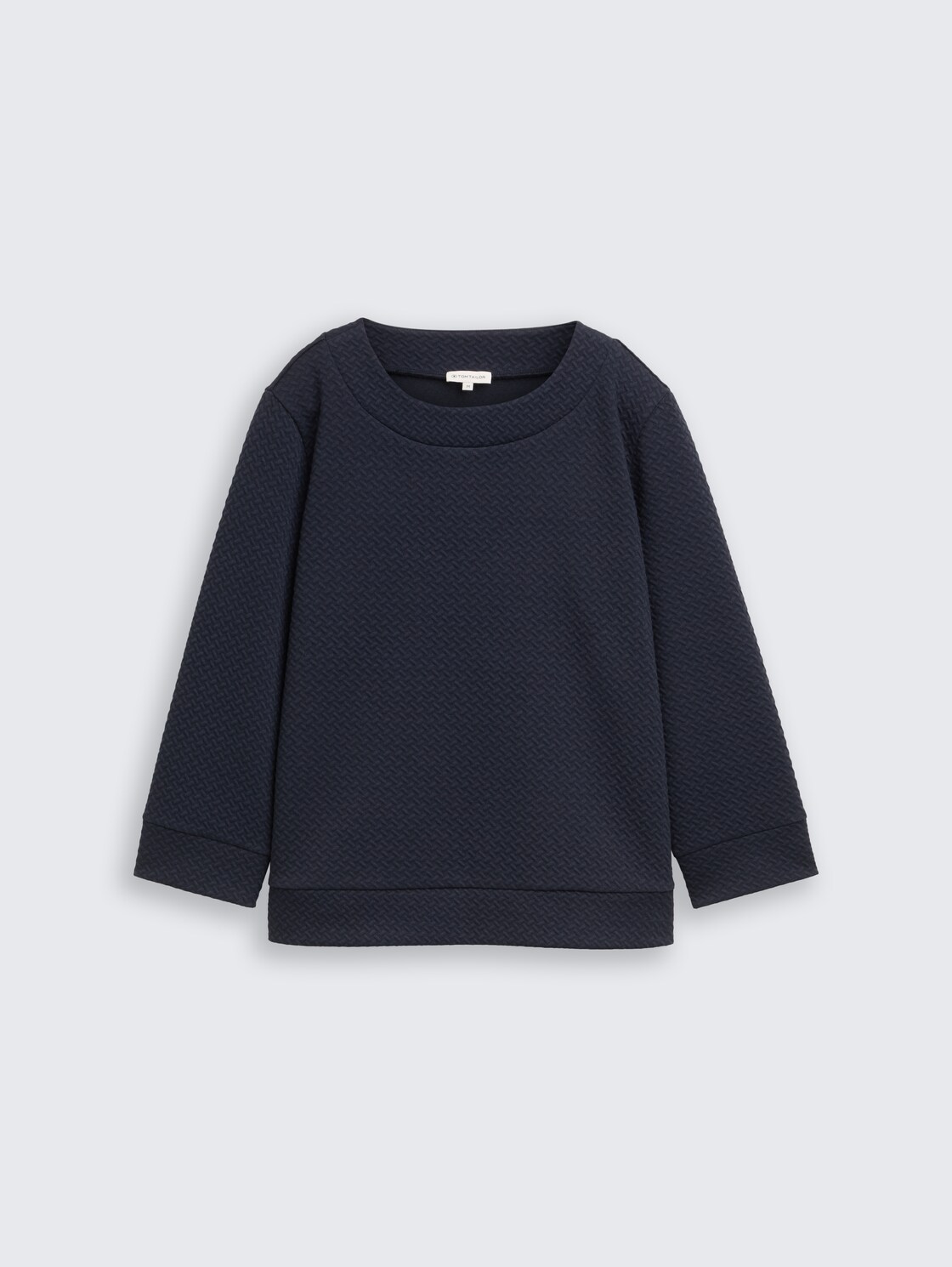 Boxy Fit Sweatshirt mit 7/8-Arm - sky captain blue - Vorder-Produkt-Ansicht