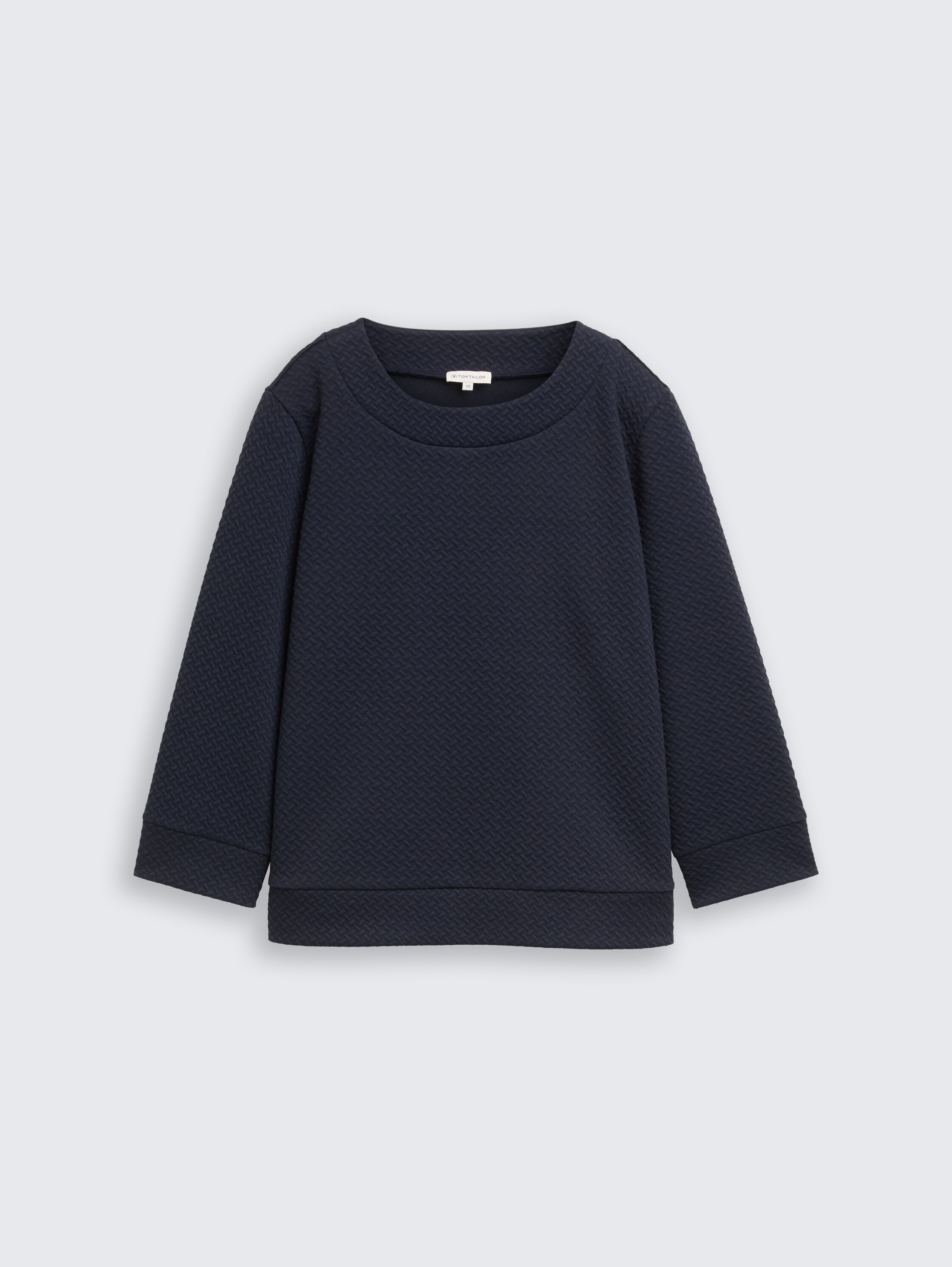 Boxy fit sweatshirt met 7/8-mouwen - sky_captain_blue_1 - 