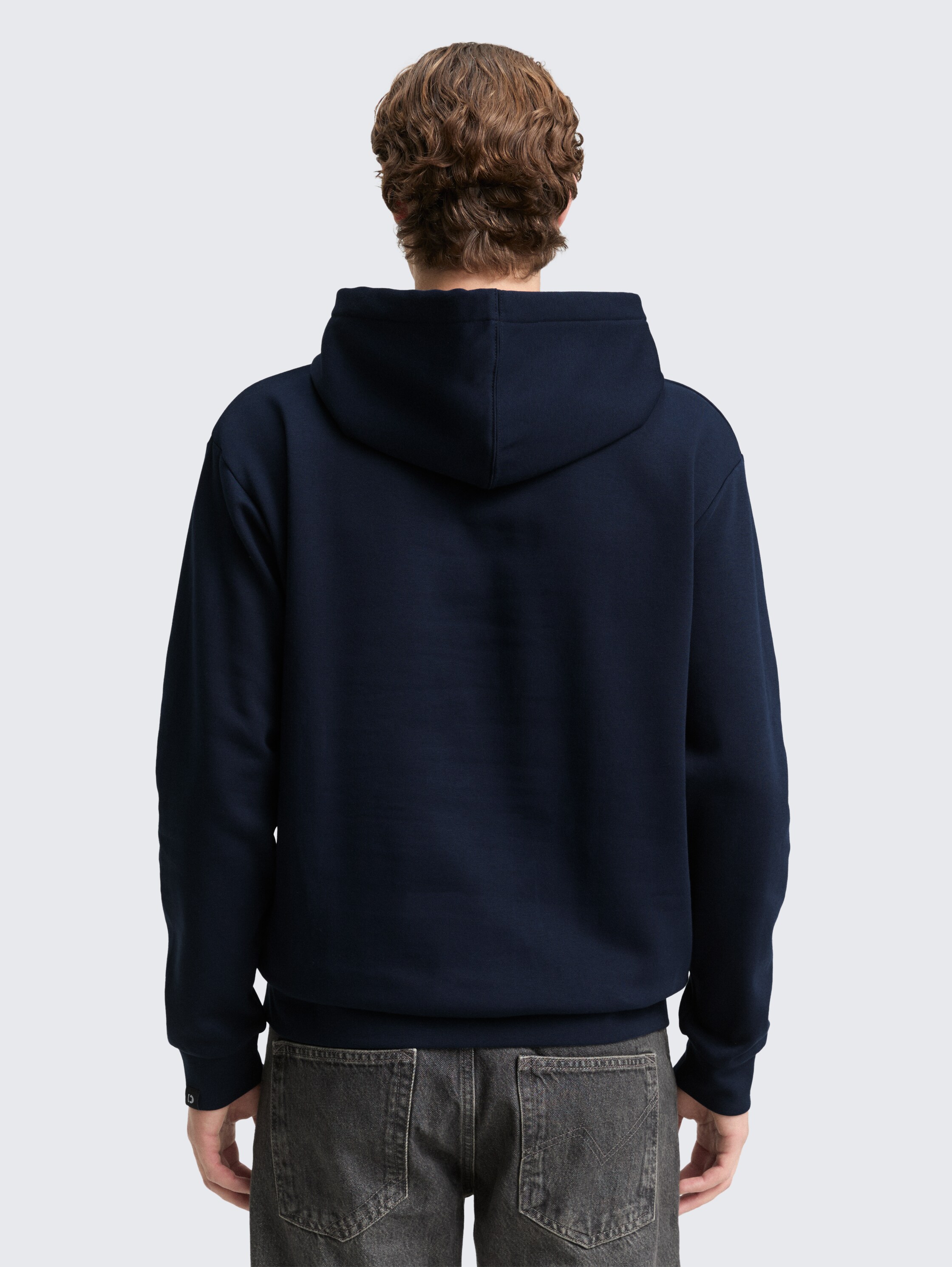Hoodie Sweatshirt mit Logo-Badge - sky_captain_blue_1 - 
