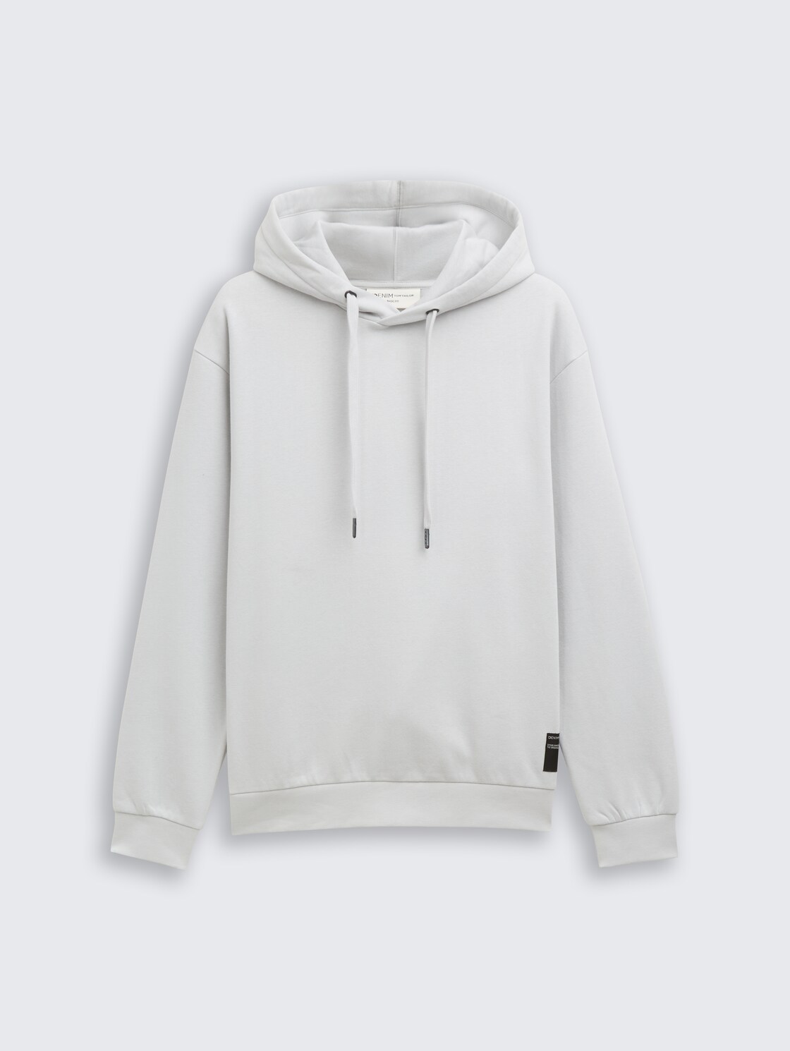 Hoodie Sweatshirt mit Logo-Badge - Chalk Grey - Vorder-Produkt-Ansicht