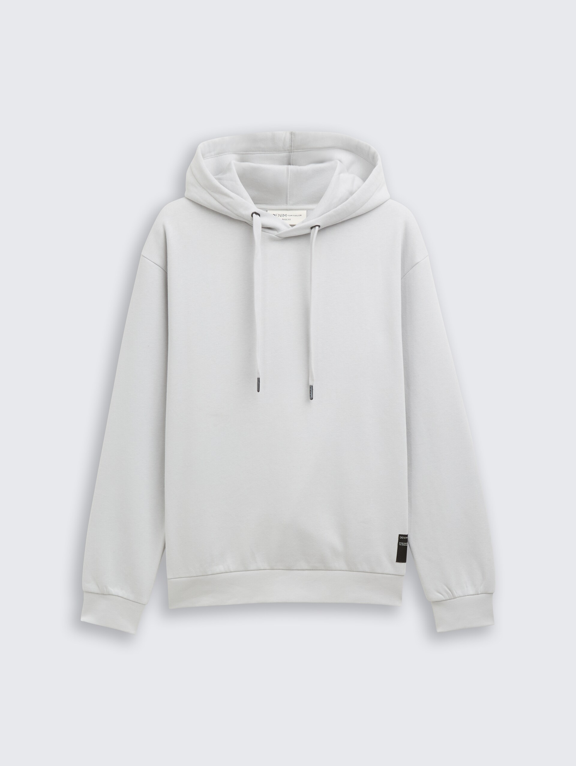 Hoodie Sweatshirt mit Logo-Badge - Chalk Grey - Vorder-Produkt-Ansicht