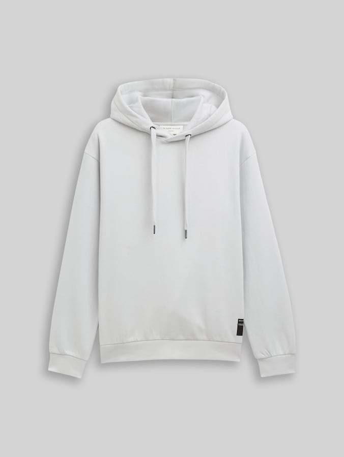 Hoodie Sweatshirt mit Logo-Badge von Denim Male, Chalk Grey