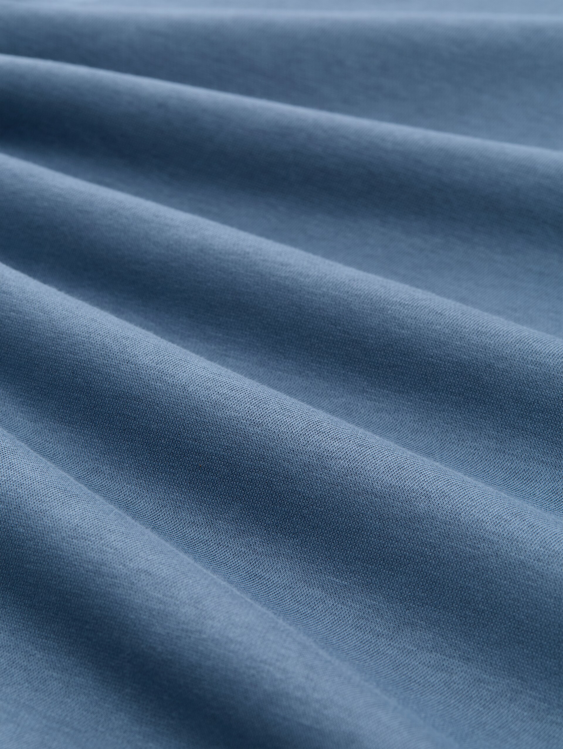 Hoodie Sweatshirt mit Logo-Badge - dusty denim blue - Material-Ansicht