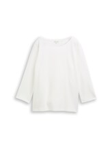 Nicht ausgewählt, Langarmshirt mit Ottoman-Struktur von , weiß