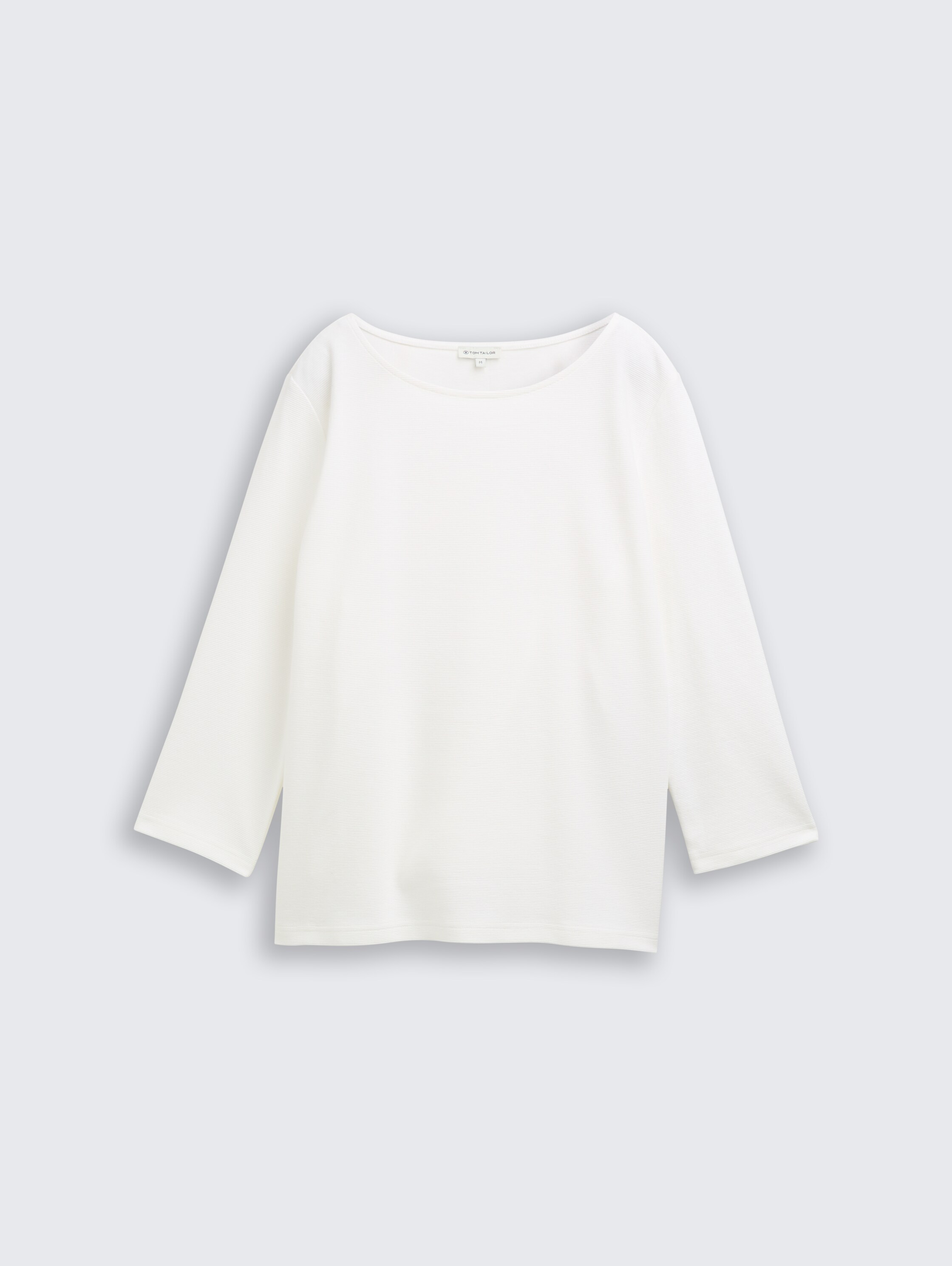 Langarmshirt mit Ottoman-Struktur - whisper_white - 