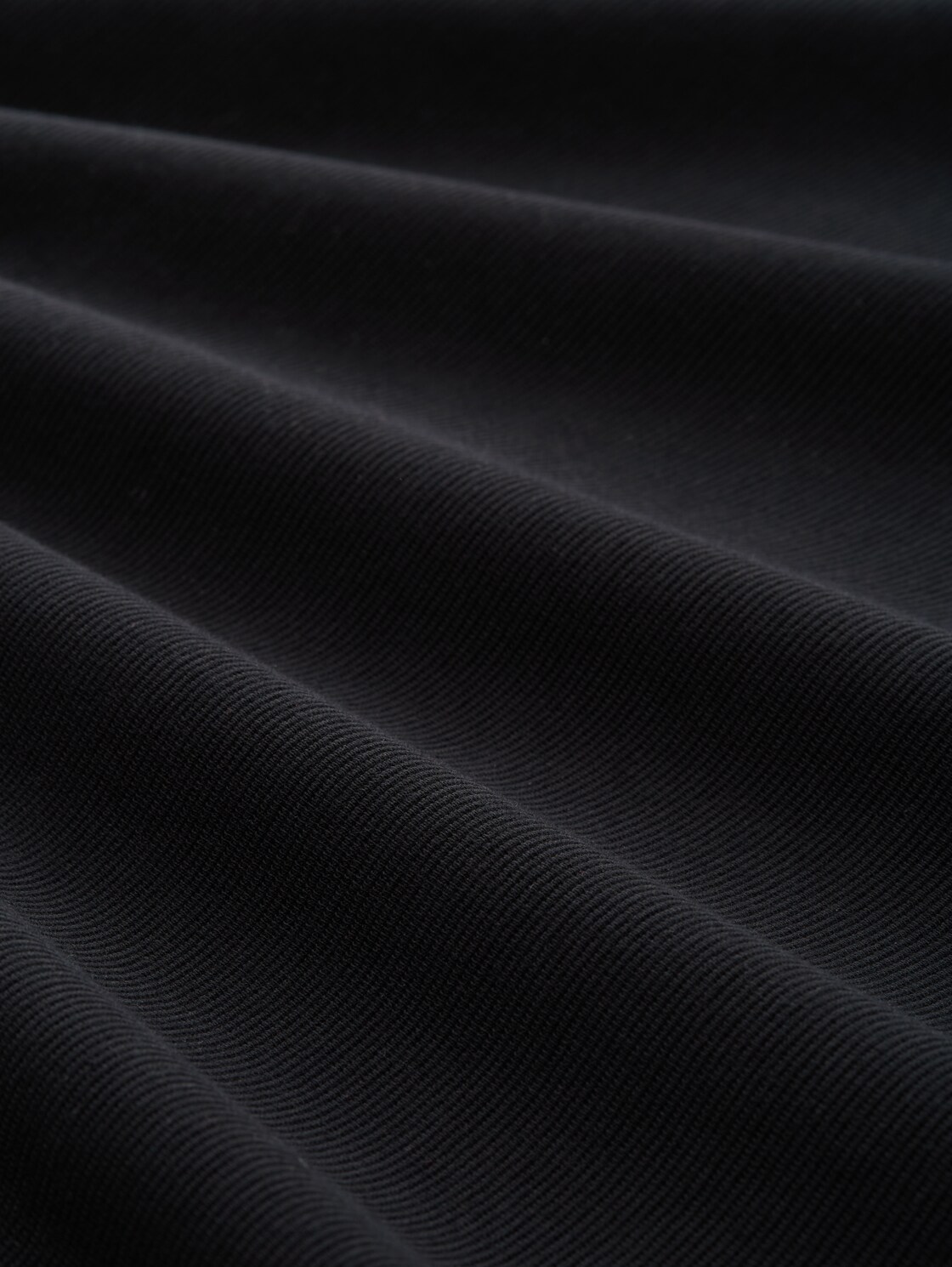 Langarmshirt mit Ottoman-Struktur - deep black - Material-Ansicht