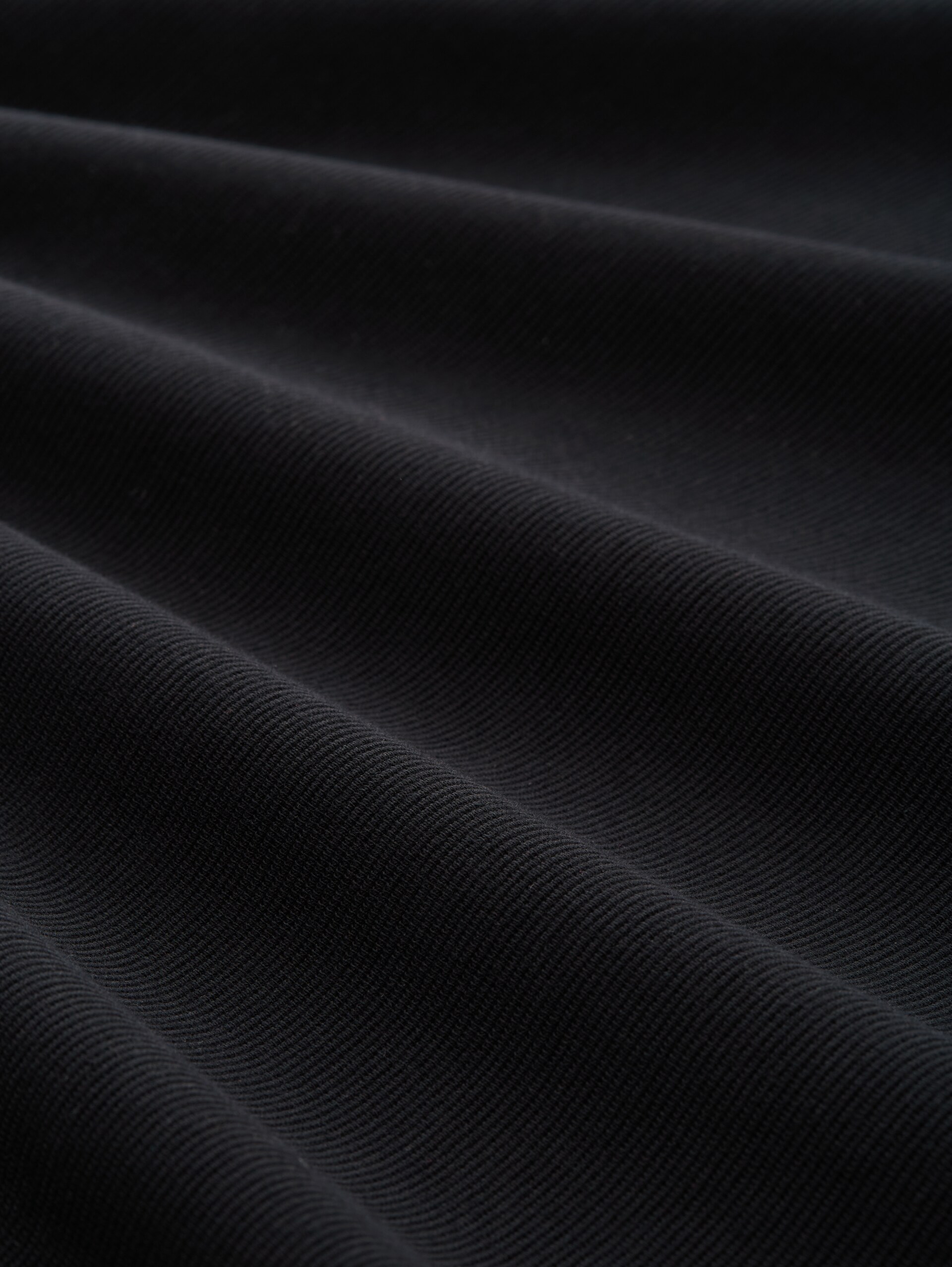 Langarmshirt mit Ottoman-Struktur - deep black - Material-Ansicht