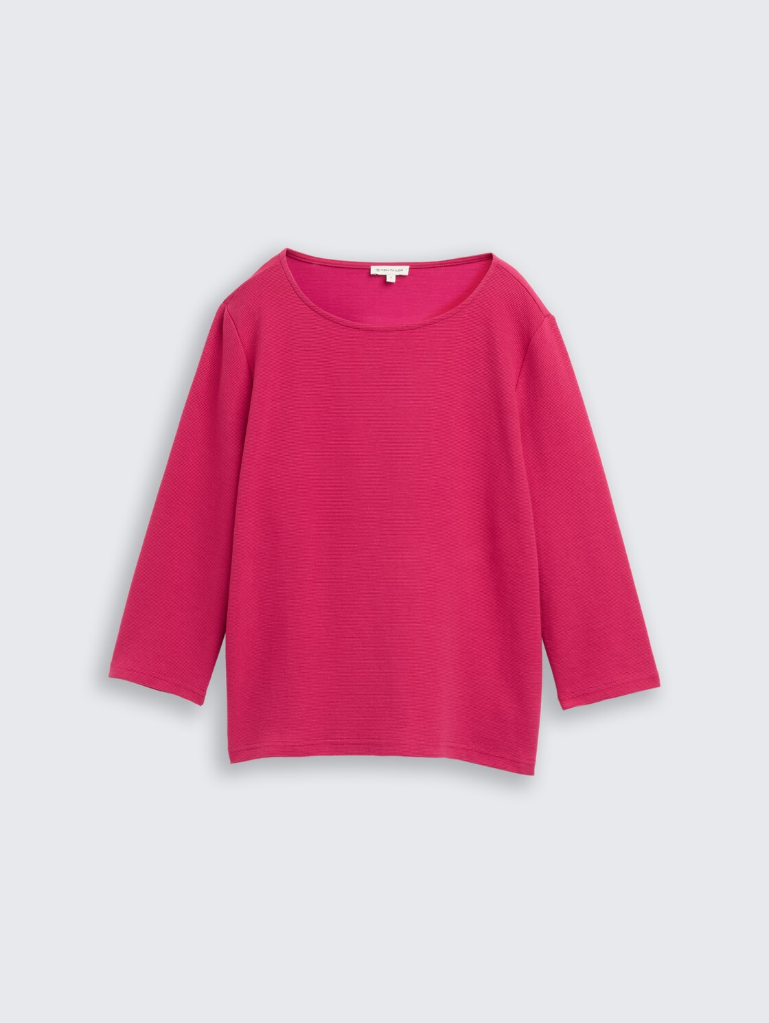 Langarmshirt mit Ottoman-Struktur - cherry granita - Vorder-Produkt-Ansicht