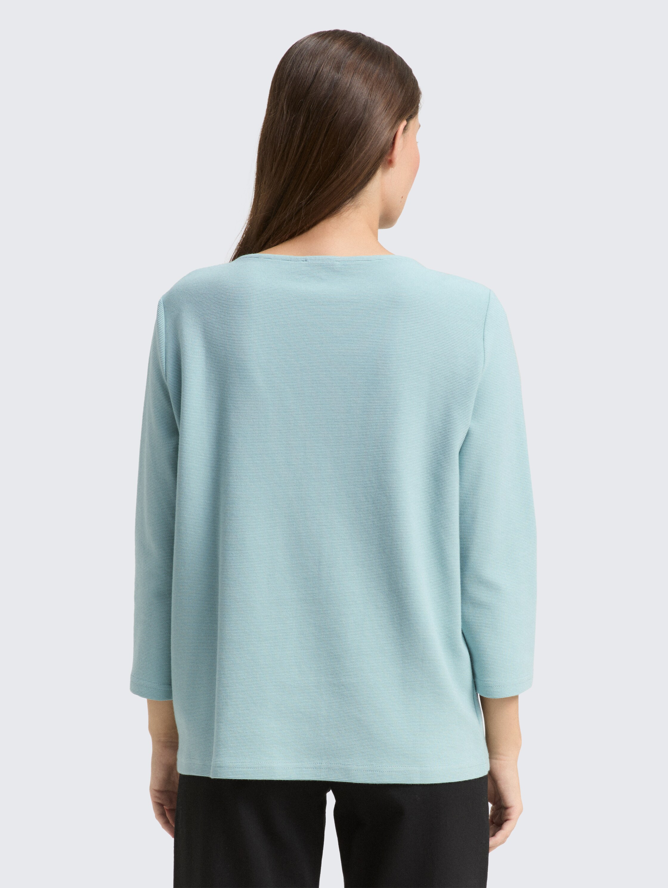 Long-sleeved shirt with ottoman texture - white_moss - 