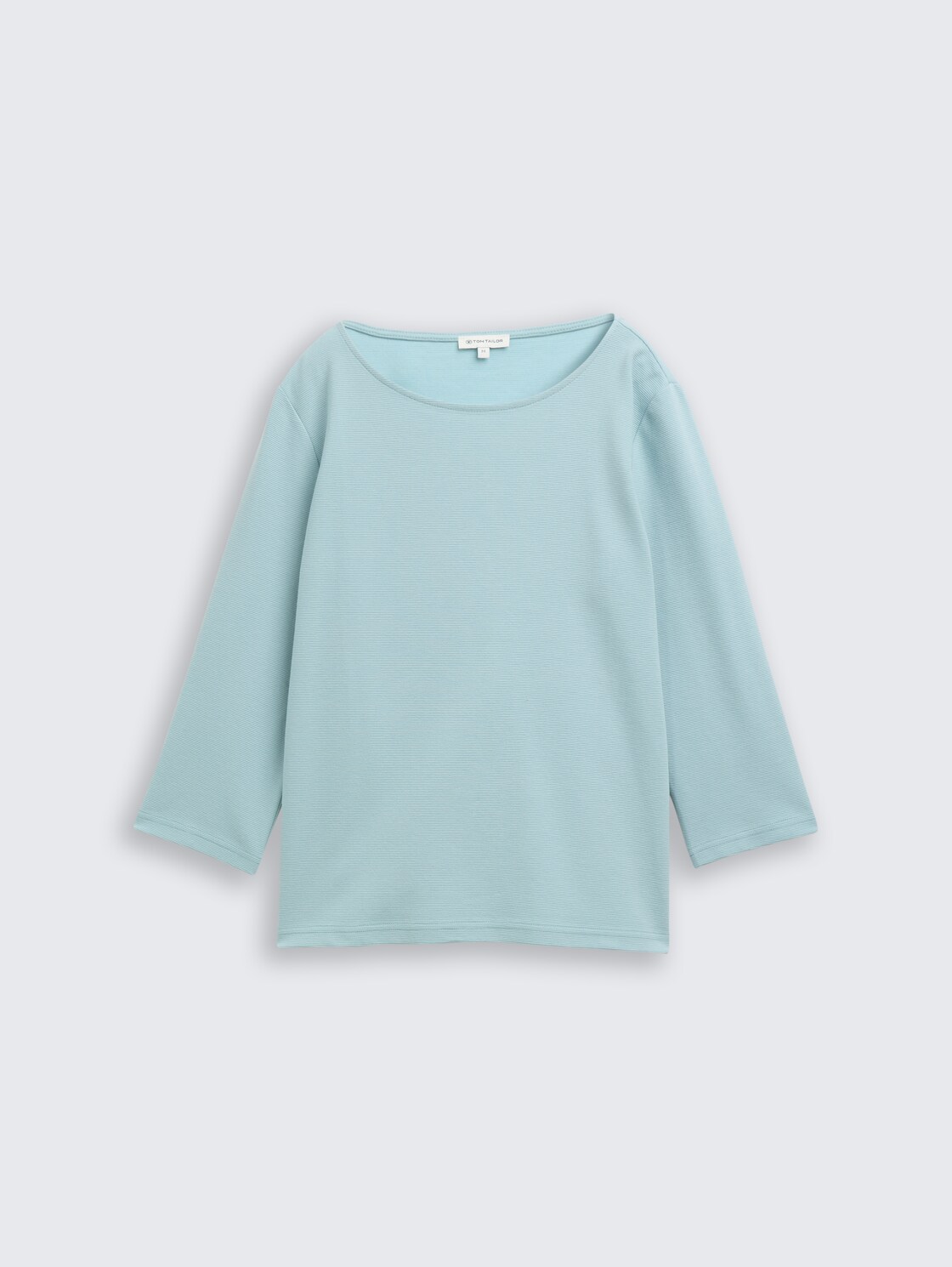 Langarmshirt mit Ottoman-Struktur - white moss - Vorder-Produkt-Ansicht