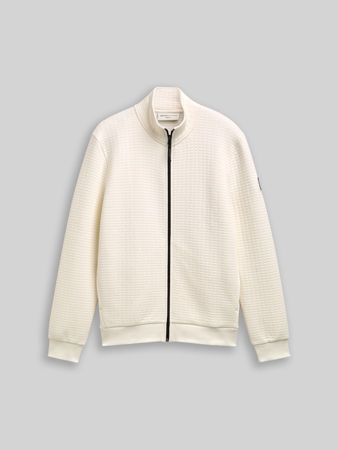 Jacket with stand-up collar by Denim Male, Wool White