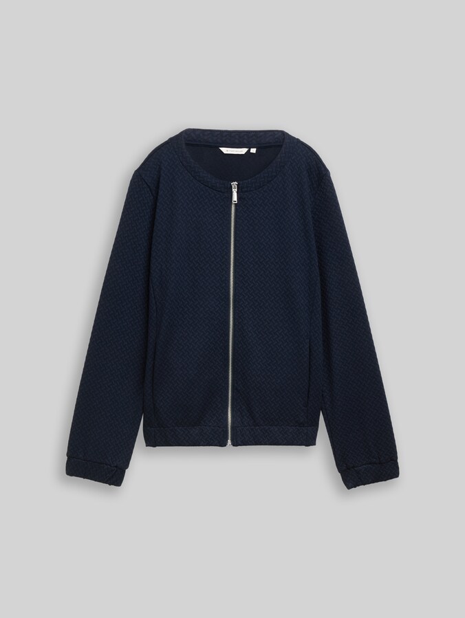 Sweat jacket with slit pockets by Women, sky captain blue
