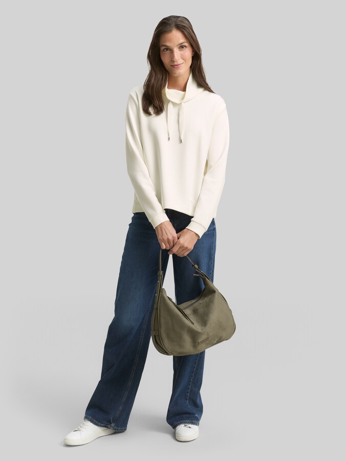 Scuba Sweatshirt mit Stehkragen von Women, Whisper White