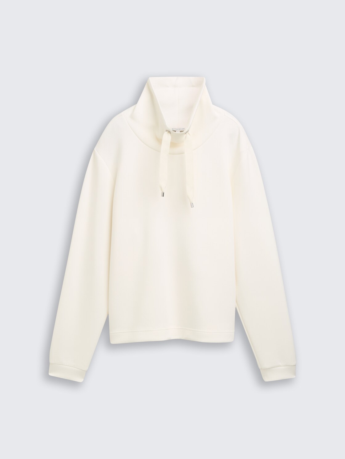 Scuba Sweatshirt mit Stehkragen - Whisper White - Vorder-Produkt-Ansicht