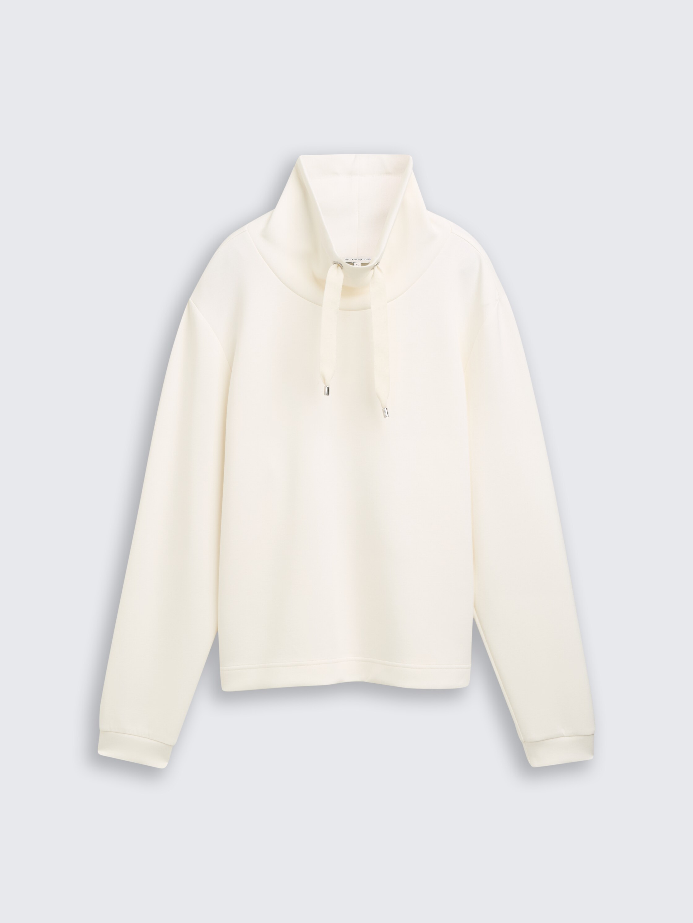 Scuba-sweatshirt met opstaande kraag - whisper_white - 