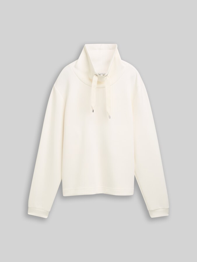 Scuba Sweatshirt mit Stehkragen von Women, Whisper White