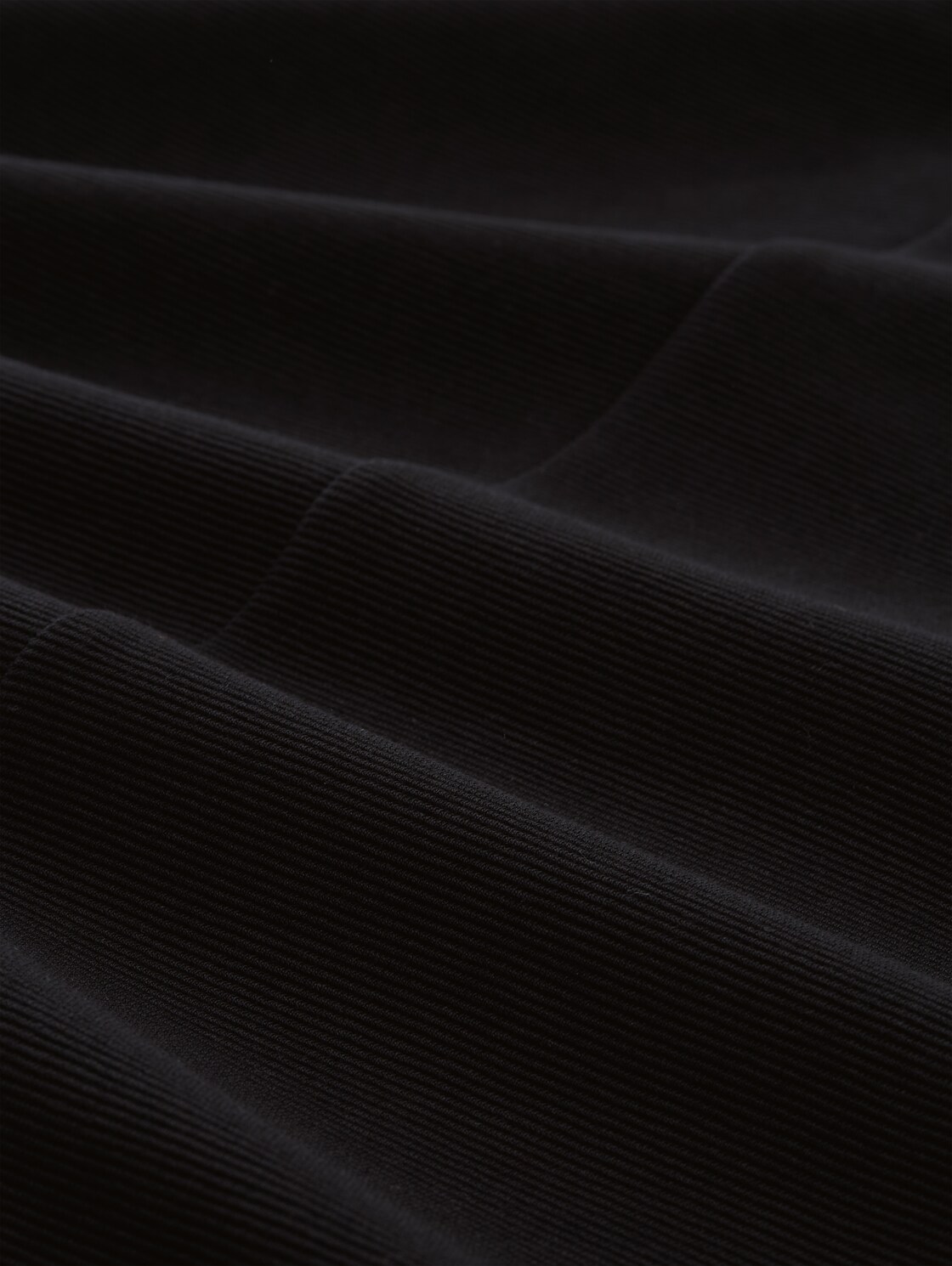 Langarmshirt mit Polokragen - deep black - Material-Ansicht