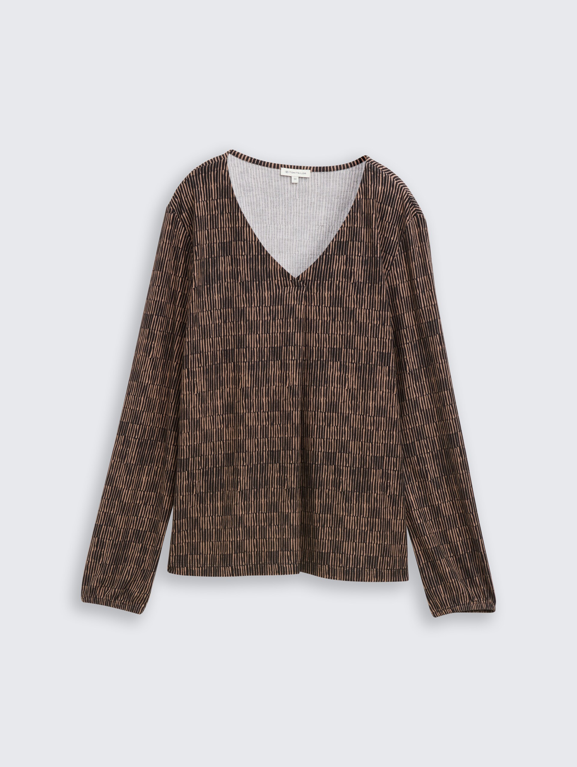 Shirt met lange mouwen met patroon - irregular beige graphic design - Product vooraanzicht