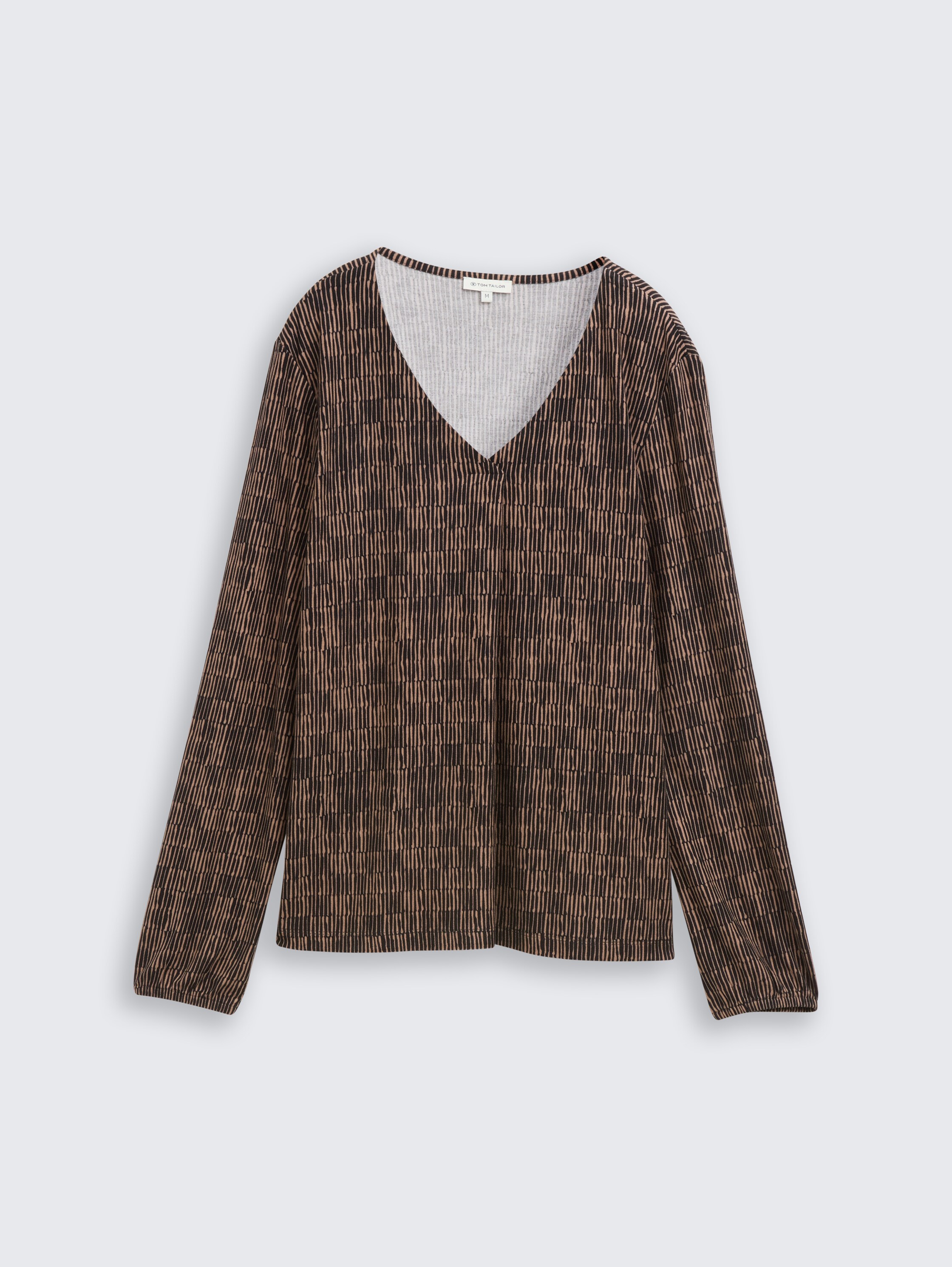 Langarmshirt mit Muster - irregular_beige_graphic_design - 