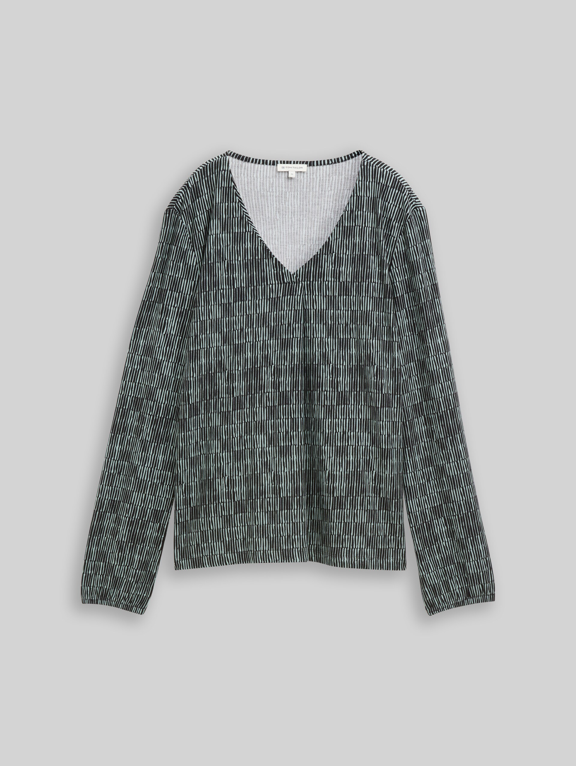 Long-sleeved shirt with pattern - irregular moss graphic design - Front product view